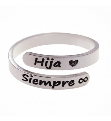 Anillo Plata Hija Siempre