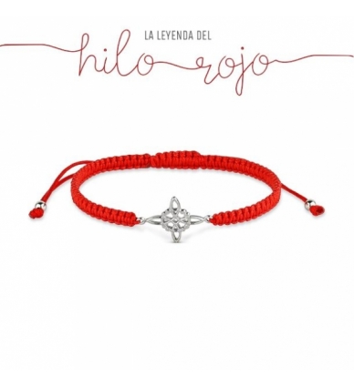 Pulsera Plata Hilo Rojo...