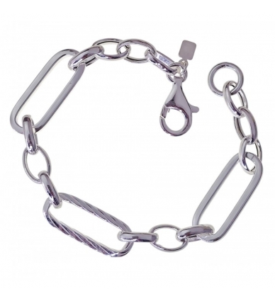 Pulsera Plata Ley Asas Huecas