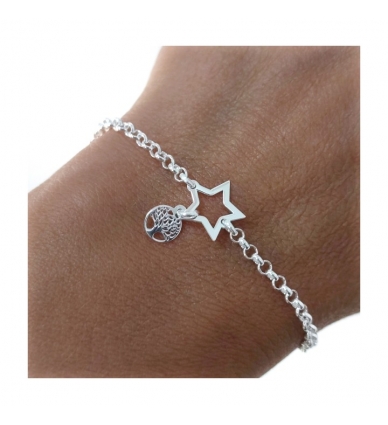 Pulsera Plata Estrella...