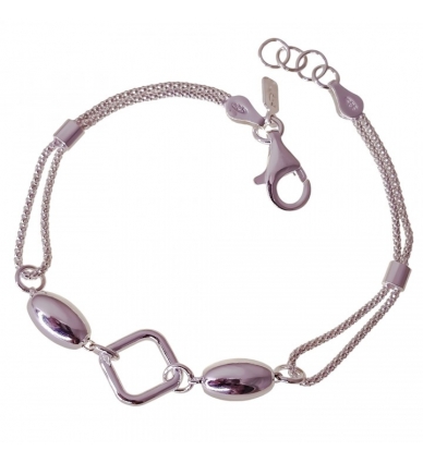 Pulsera Plata Rombo