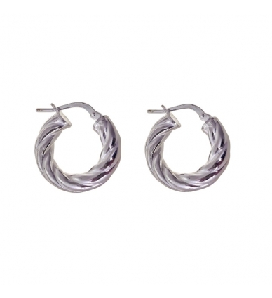 Pendientes Plata Aros Rizados