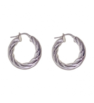 Pendientes Plata Aros Rizados