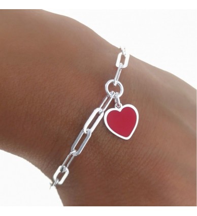 Pulsera corazón rojo